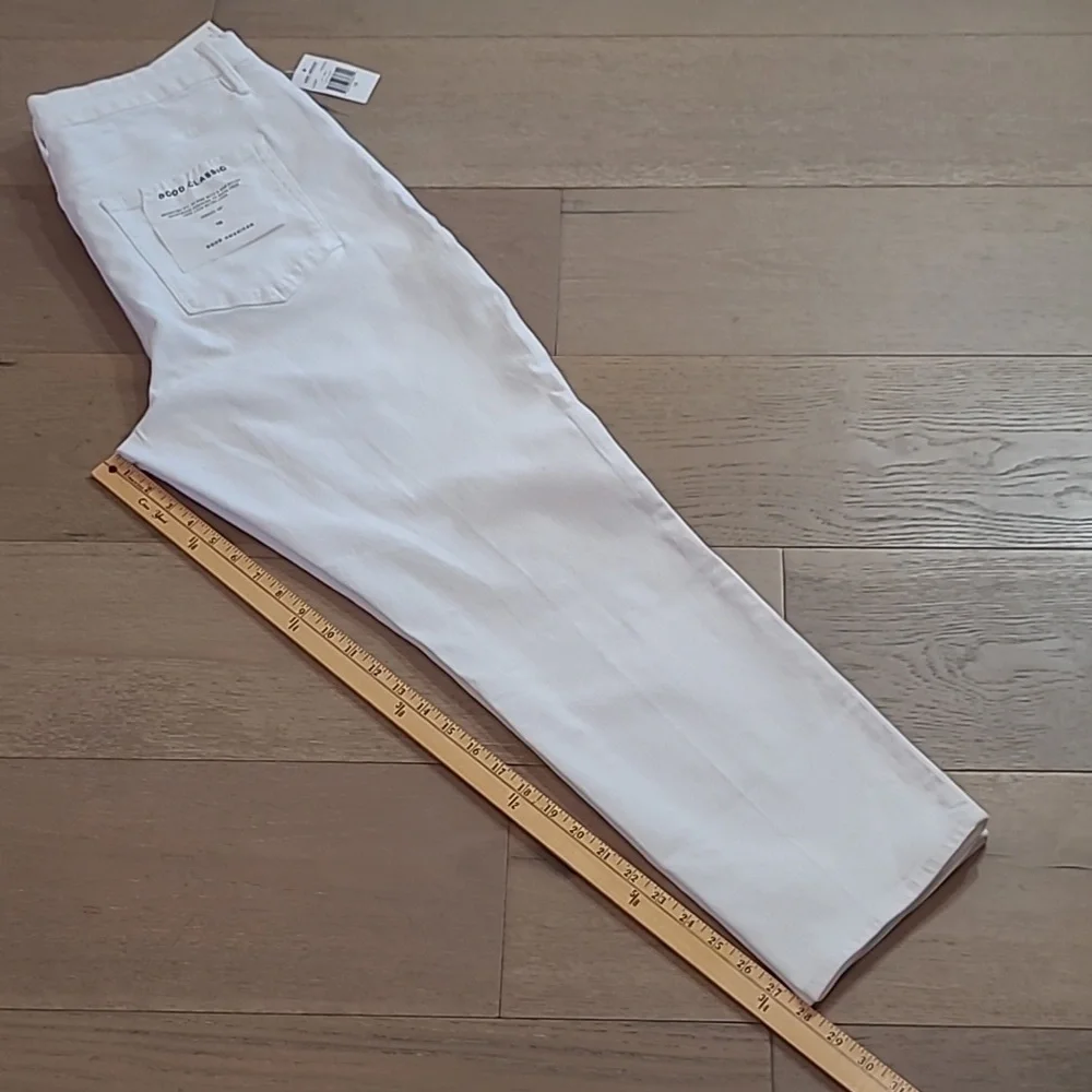 NWT Good American Jeans Women's sz 16 GC046T White Good Classic Ankle High Rise